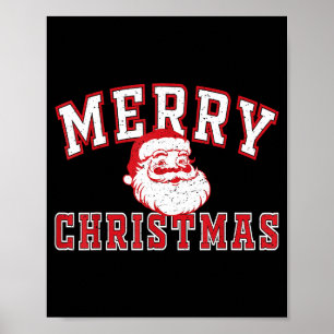 Vintage Santa Claus Merry Christmas Face Old For M Poster