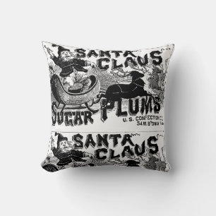 Vintage Santa Claus Merry Christmas Throw Pillow,  Pillow