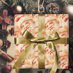 Vintage Santa Claus Merry Christmas Wrapping Paper