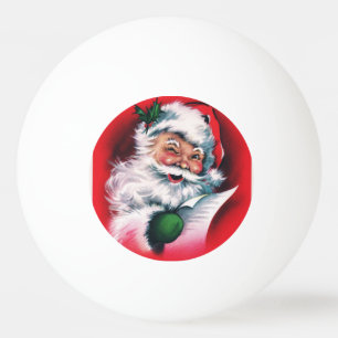 Vintage Santa Claus,Merry Xmas, happy Santa Claus, Ping Pong Ball