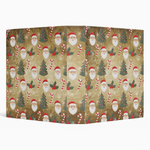 Vintage Santa Claus Pattern Binder