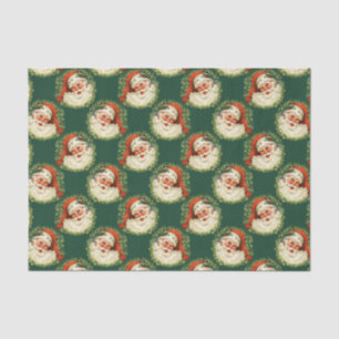 Vintage Santa Claus Pattern Christmas Tissue Paper