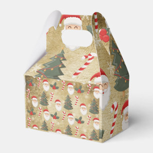 Vintage Santa Claus Pattern Favor Box