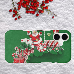 Vintage Santa Claus Peppermint Candy Train