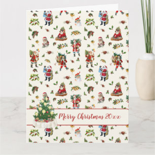 Vintage Santa Claus Personalized Christmas Card