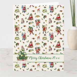 Vintage Santa Claus Personalized Christmas Card