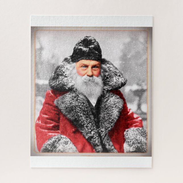 Vintage Santa Claus Photo / Painting Jigsaw Puzzle (Vertical)