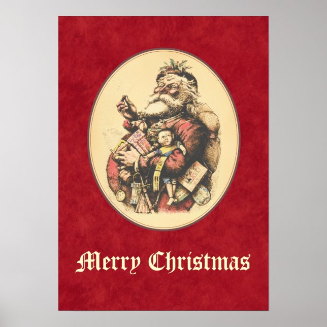 Vintage Santa Claus Poster (Front)