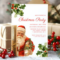 Vintage Santa Claus Retro Christmas Party
