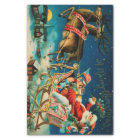 Vintage Santa Claus Sleigh Christmas Holiday