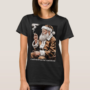 Vintage Santa Claus Smoking Cigarette Funny Christ T-Shirt