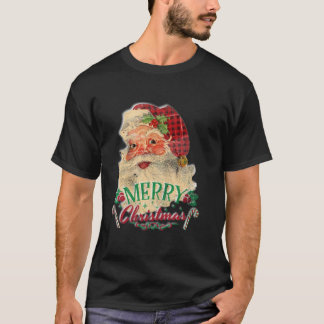 Vintage Santa Claus St Nicholas Old Fashioned Chri T-Shirt