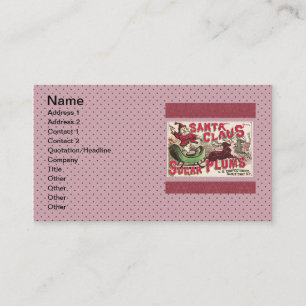Vintage Santa Claus Sugar Plums Ad Antique Candy Business Card