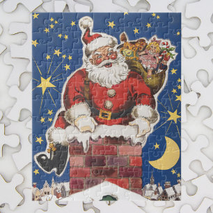 Vintage Santa Claus, Twas Night Before Christmas Jigsaw Puzzle