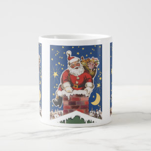 Vintage Santa Claus, Twas Night Before Christmas Large Coffee Mug