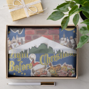 Vintage Santa Claus, Twas Night Before Christmas Tissue Paper