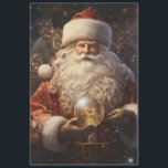 Vintage Santa Claus with glowing Christmas ball Tissue Paper<br><div class="desc">Embarking on a journey through the whimsical world of holiday decorations, you stumble upon the enchanting Vintage Santa Claus with a glowing Christmas ball tissue paper. The vintage charm of Santa Claus, with his jolly expression and rosy cheeks, perfectly complements the shimmering glow emanating from the delicate Christmas ball. As...</div>