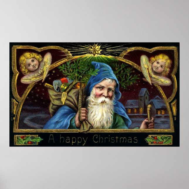 Vintage Santa Claus with Toys 3 Poster (Front)