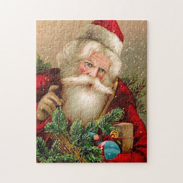 Vintage Santa Claus with Toys Jigsaw Puzzle (Vertical)