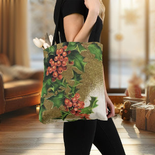 Vintage Santa Claus Womens Christmas Tote Bag