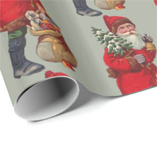 Vintage Santa Claus Wrapping Paper