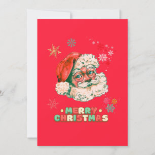 Vintage Santa Clause Merry Christmas Holiday Card
