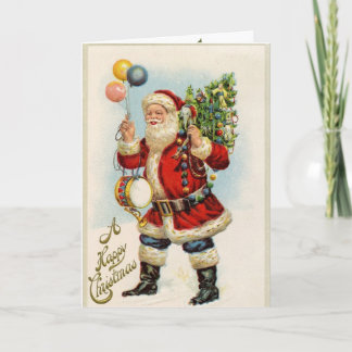 Vintage Santa Clause Noël Salutation Invitation