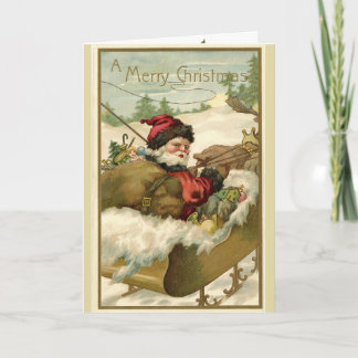 Vintage Santa Clause Noël Salutation Invitation