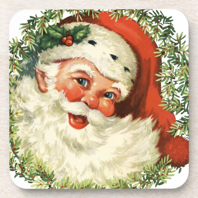 Vintage Santa Coaster (Front)