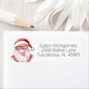 Vintage Santa Coquette Christmas Return Address