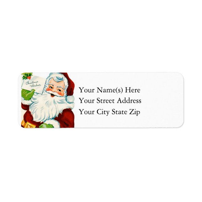 Vintage Santa Delivers Christmas Wishes (Front)