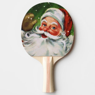 Vintage Santa Face 1 Ping Pong Paddle