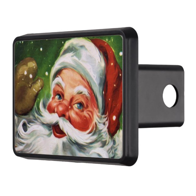 Vintage Santa Face 1 Trailer Hitch Cover (Left)
