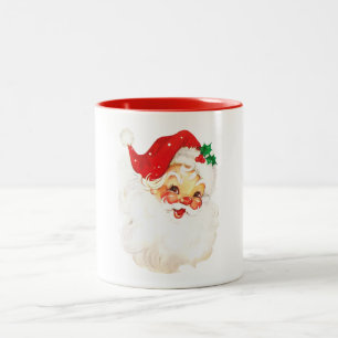 Vintage Santa Face Mugs