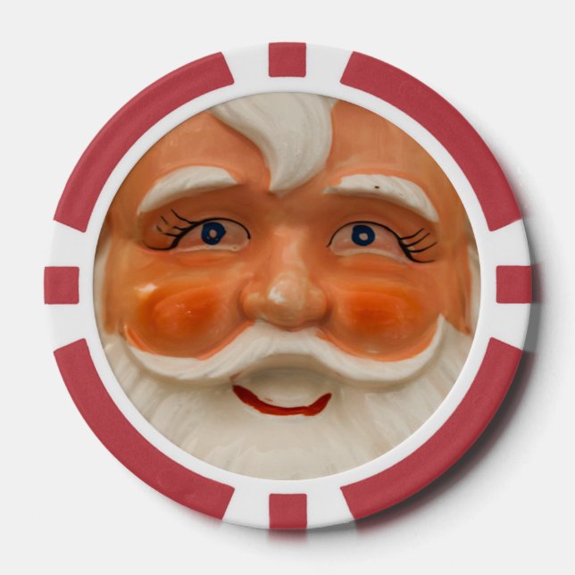 Vintage santa face poker chips (Front)
