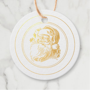Vintage Santa Face Seal of Approval Christmas Favour Tags