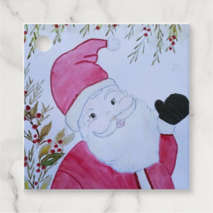 Vintage Santa Favour Tags