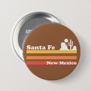 Vintage Santa Fe New Mexico 3 Inch Round Button