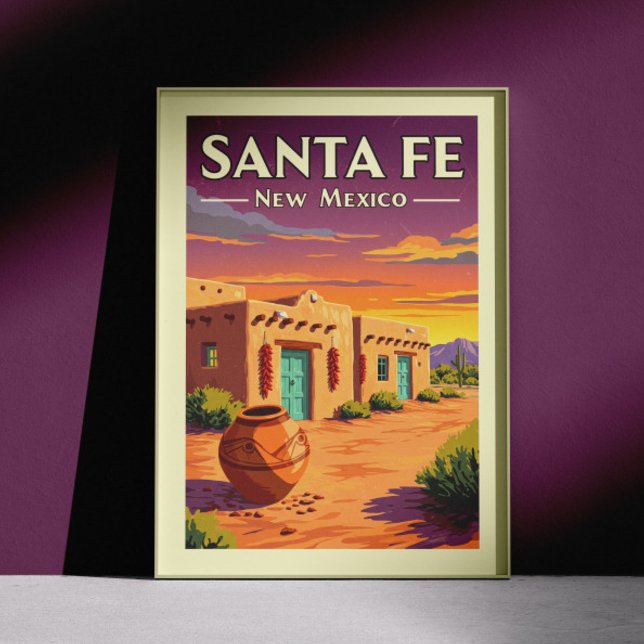 Vintage Santa Fe New Mexico Poster (Creator Uploaded)