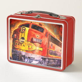 Vintage Santa Fe Train Metal Lunch Box