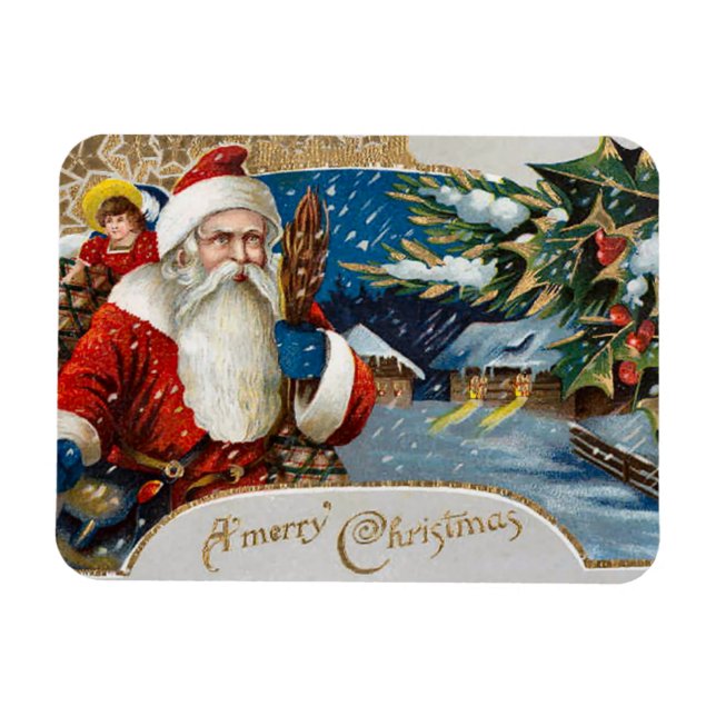 Vintage Santa Flex Magnet (Horizontal)