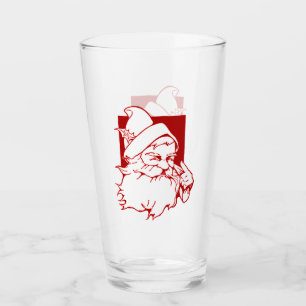 Vintage Santa Glass