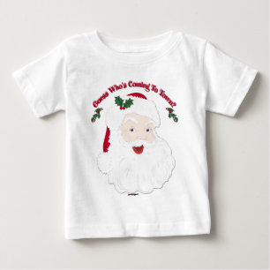 Vintage Santa Guess Who's Coming? Baby T-Shirt