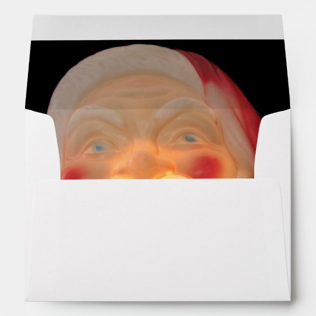 Vintage Santa head lit up Envelope (Back (Bottom))