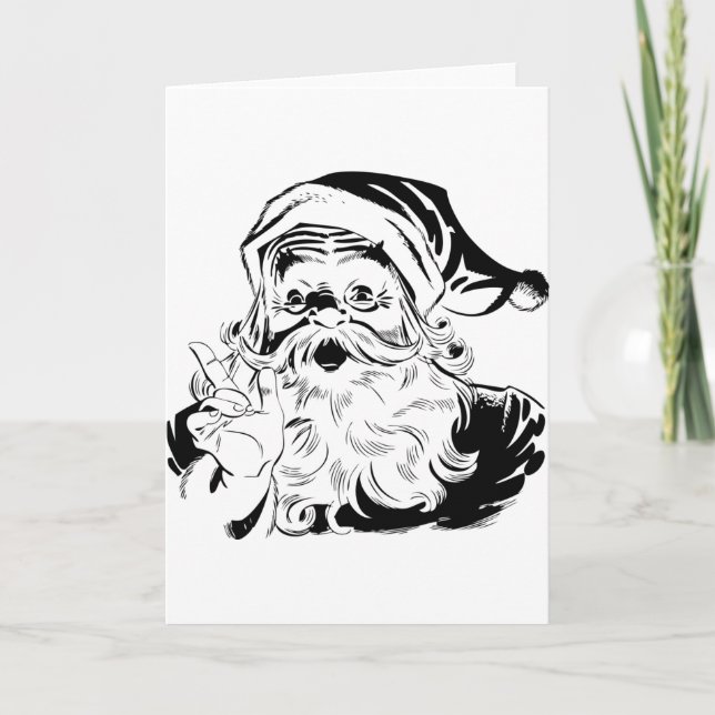 Vintage Santa Holiday Card (Front)