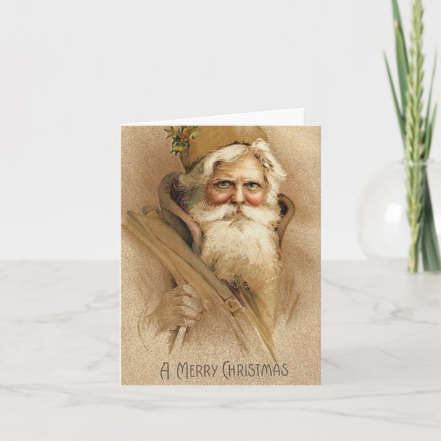 Vintage Santa Holiday Card (Front)