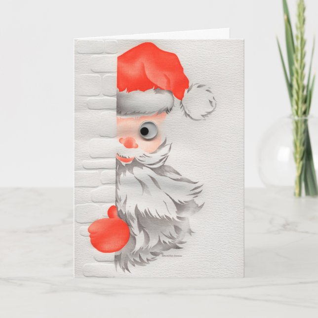 Vintage Santa Holiday Card (Front)