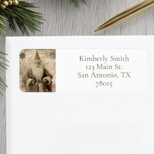 Vintage Santa Holiday Return Address