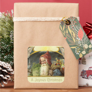 Vintage Santa Holiday Sticker