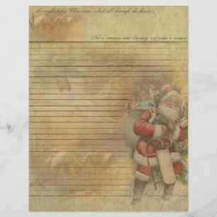 Vintage Santa- Jolly Old St. Nicholas Letterhead